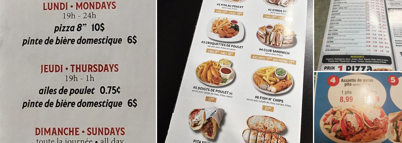 Resto Le Vieux Gusta Dorval Menu