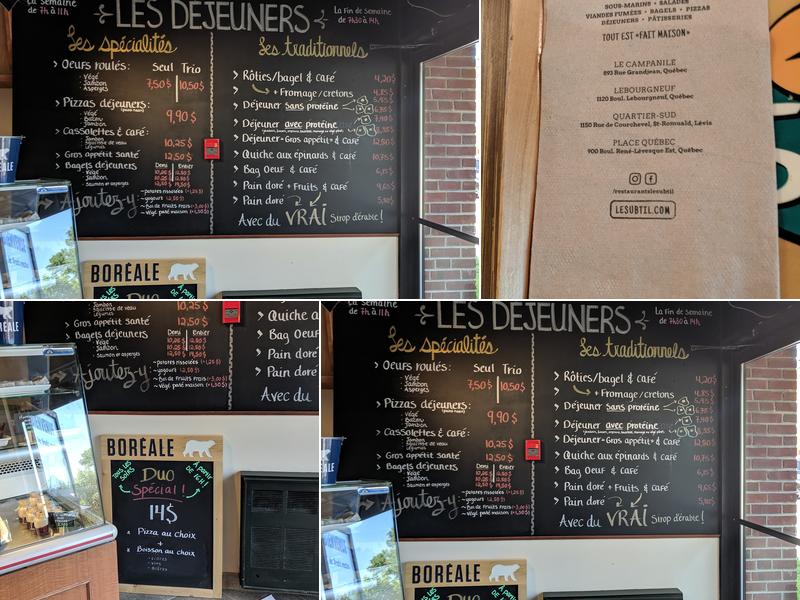 Restaurant Le Subtil Menu