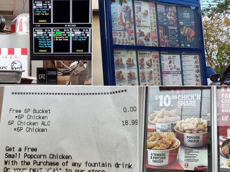 KFC Menu
