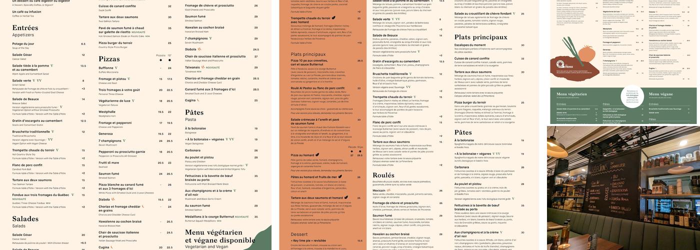 La Piazzetta Charlesbourg Menu