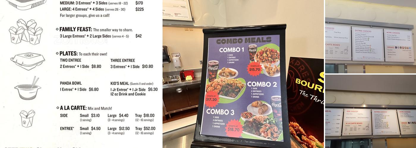Panda Express Menu