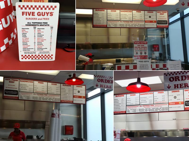 Five Guys Menu