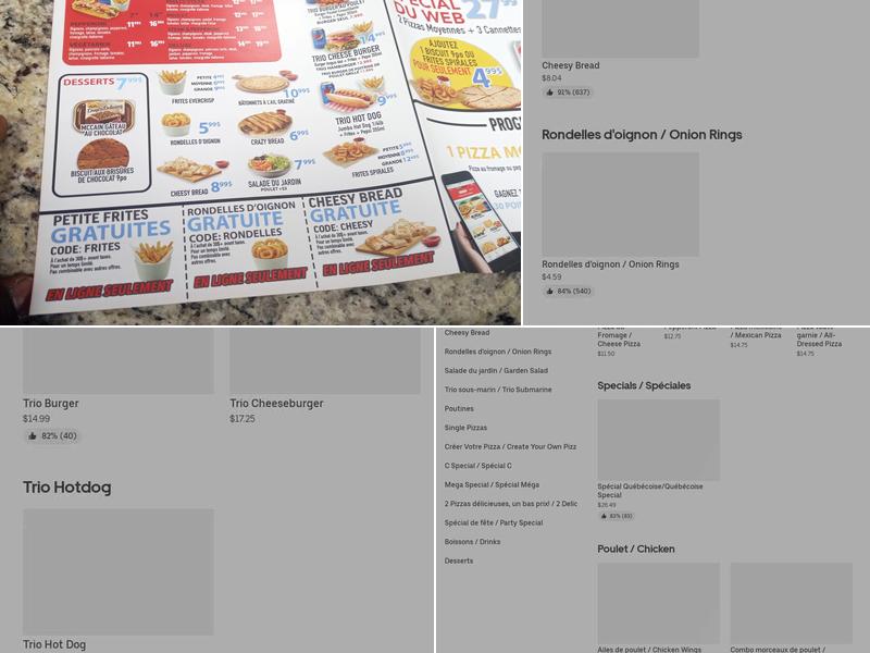 Double Pizza Menu