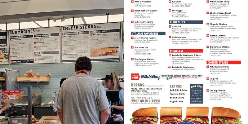 Jersey Mike's Subs Menu