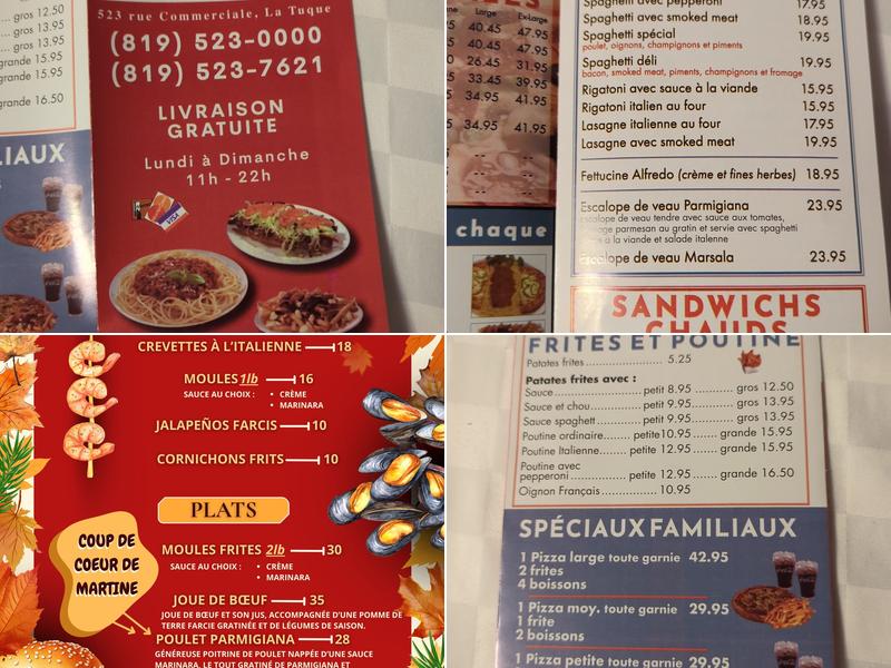 La Tuque Déli Menu