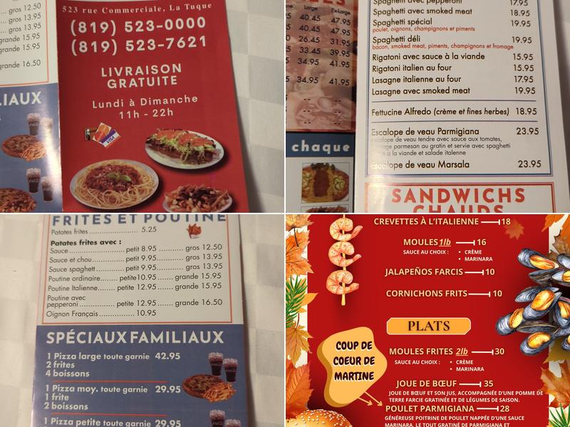 La Tuque Déli Menu