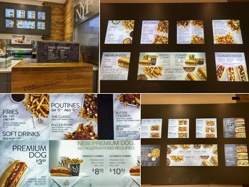 New York Fries - Rideau Centre Menu