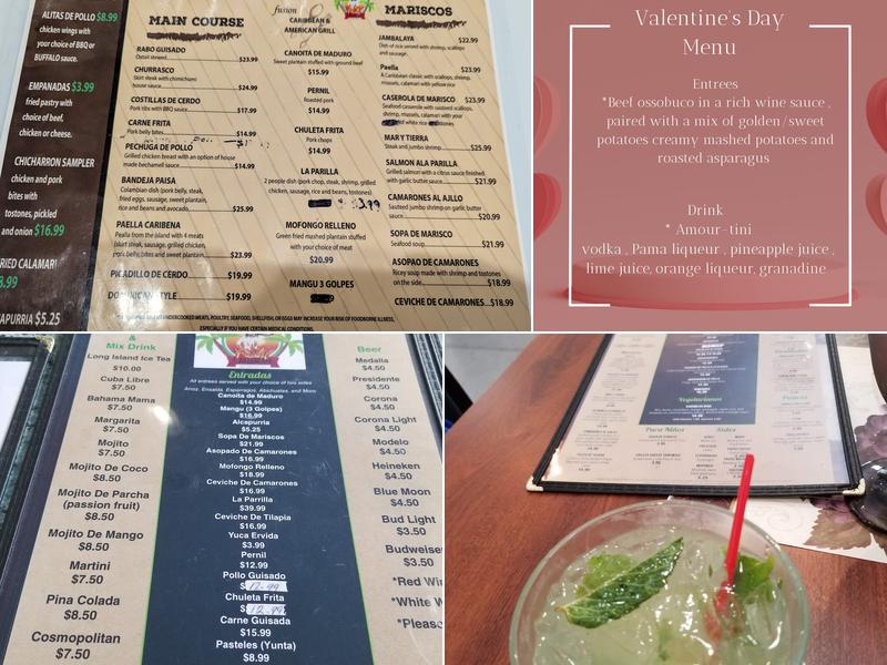 Fusion Caribbean & American Grill Menu