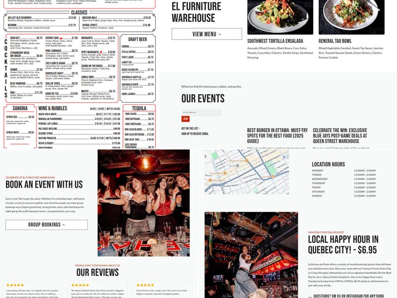 Le Bureau de Poste Menu