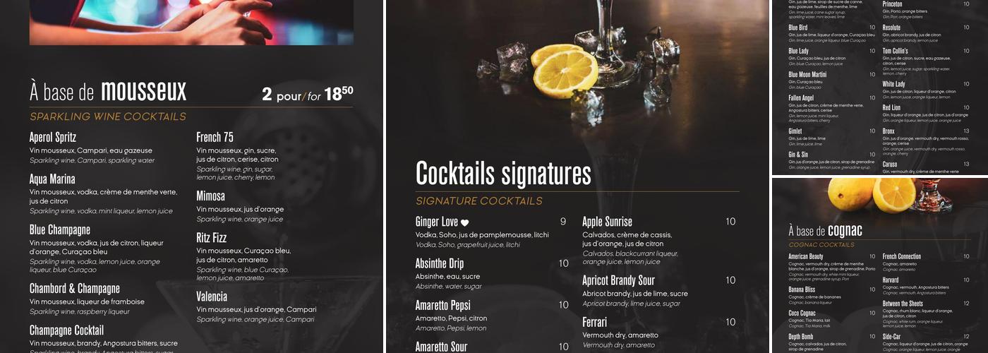 Ginger Resto-Bar Menu