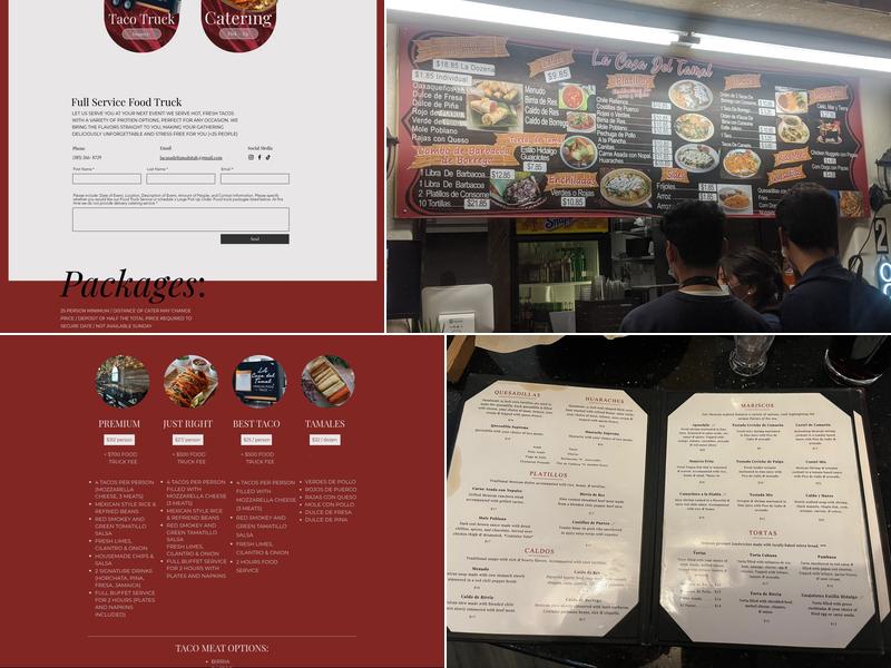 La Casa Del Tamal Menu