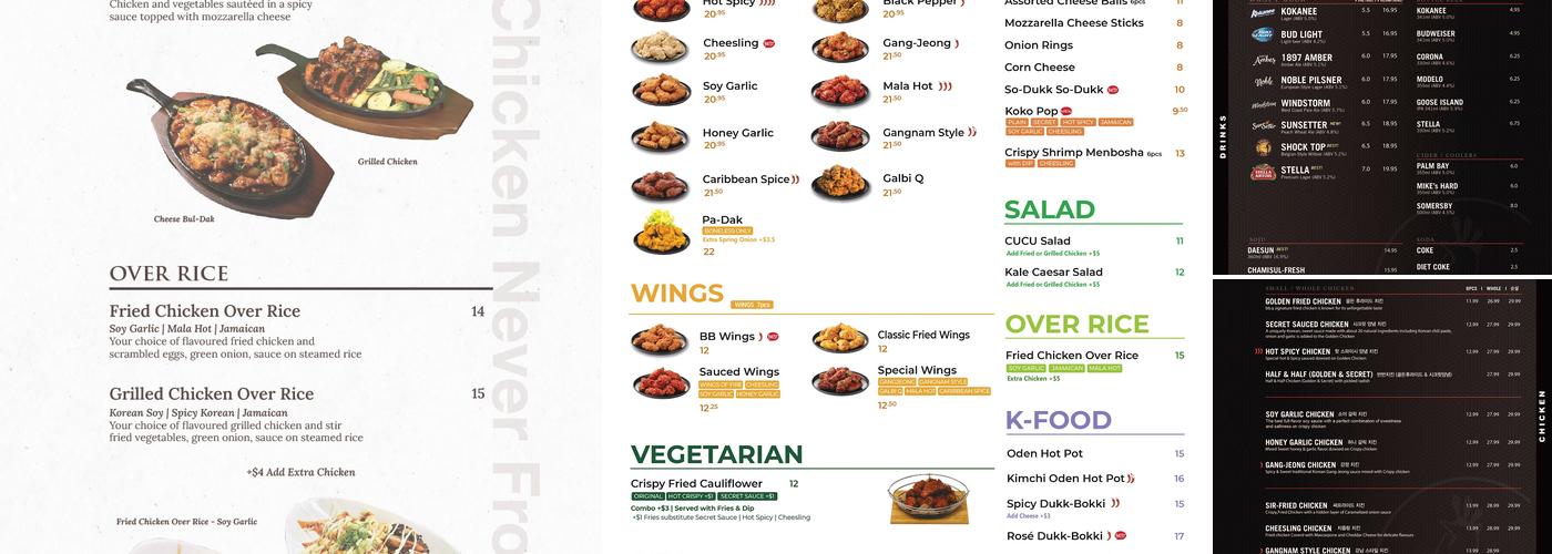 bb.q Chicken Menu
