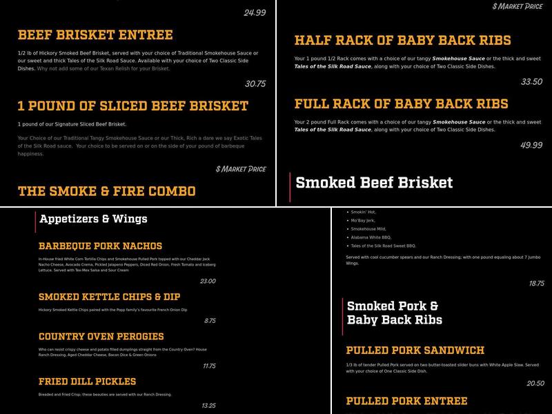 Memphis Fire Barbeque Company Menu