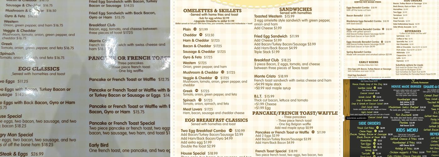 Sammy's Ancaster Menu
