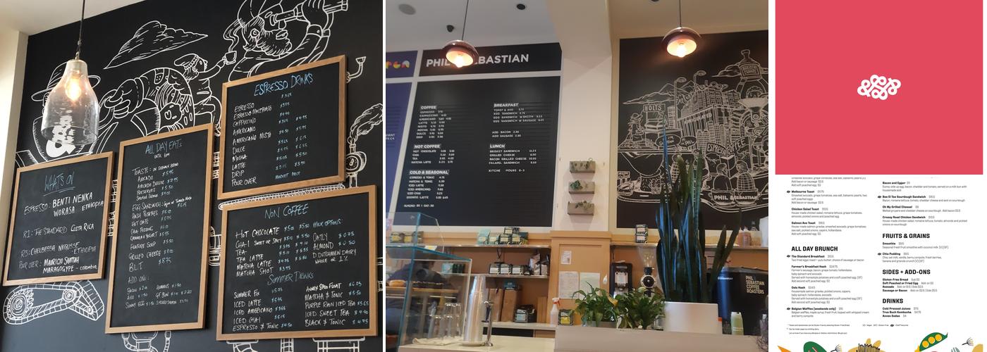 Phil & Sebastian Coffee Roasters + Bloom - Marda Loop Menu