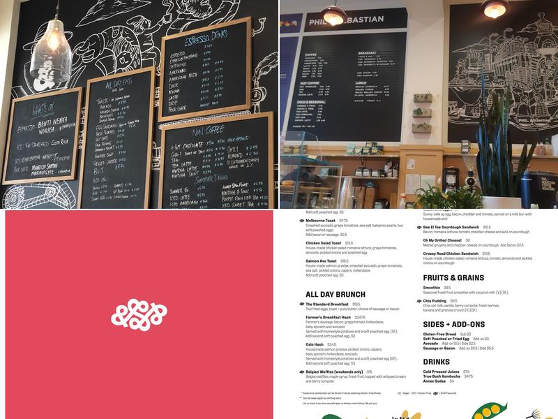 Phil & Sebastian Coffee Roasters + Bloom - Marda Loop Menu