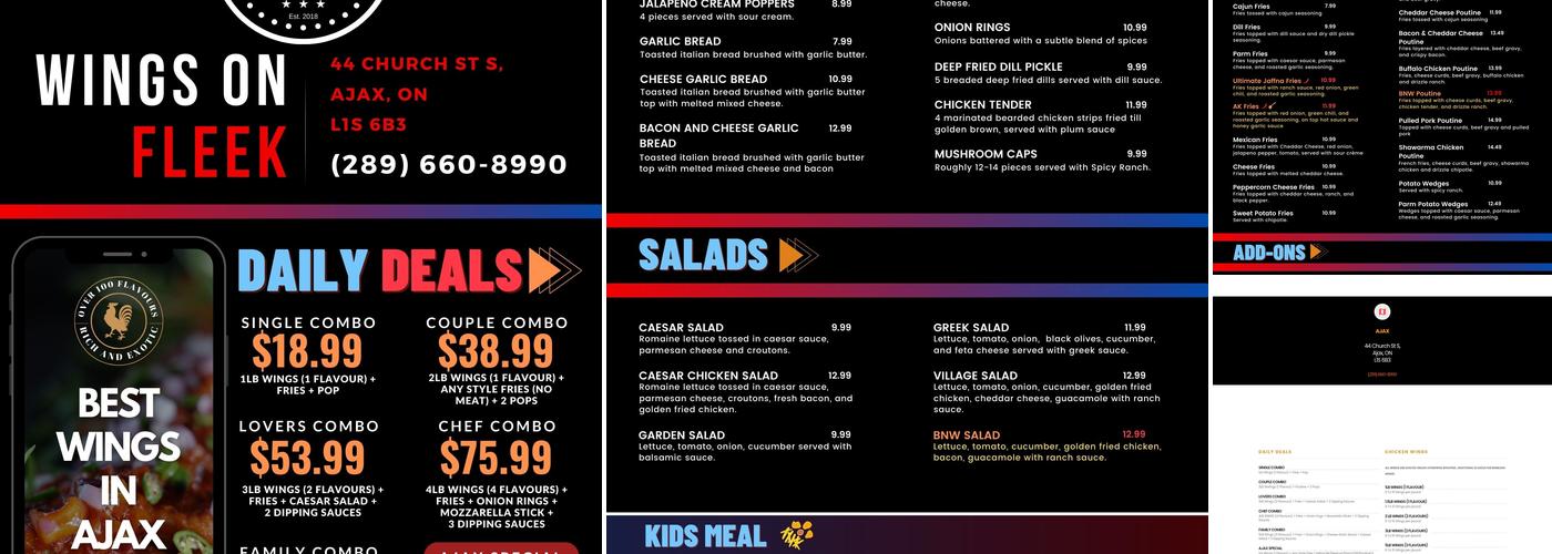 Break N Wings - Ajax Menu