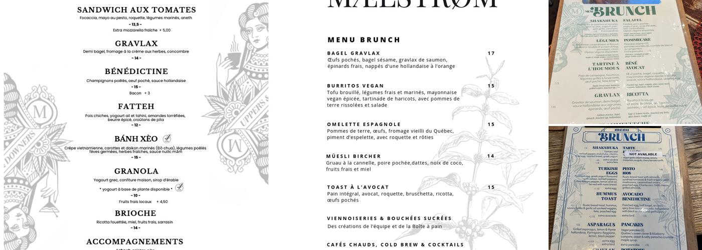 Maelstrøm Saint-Roch Menu