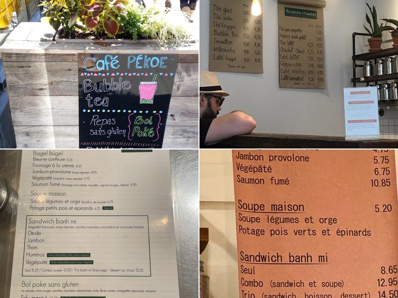 Café Pékoe Menu