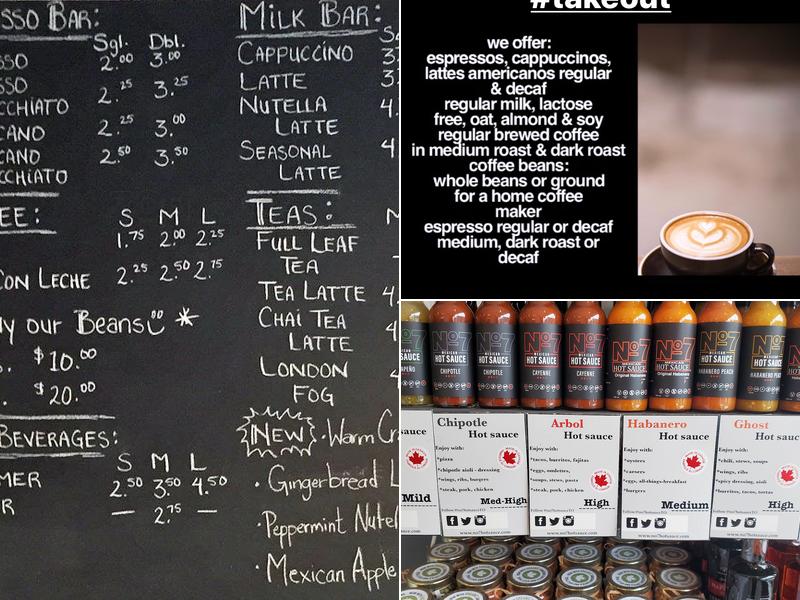 Cafe Con Leche Espresso Bar Menu