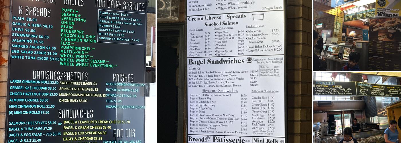 St Urbain Bagel Bakery Menu