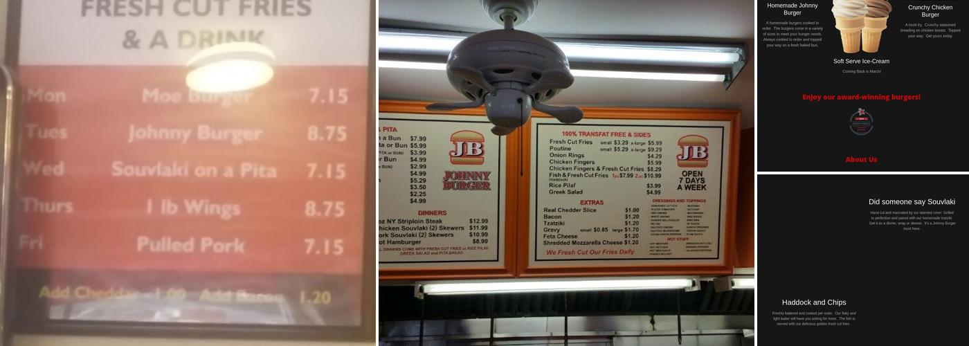 Johnny Burger Menu