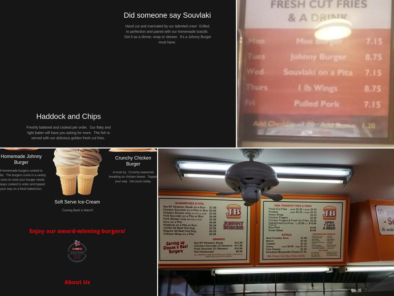 Johnny Burger Menu