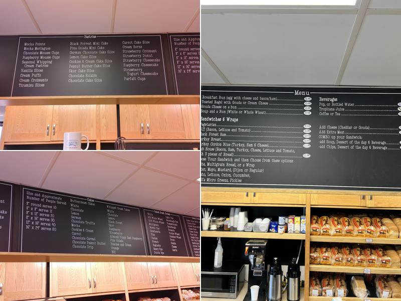 Coaldale Bakery Menu
