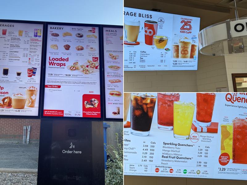 Tim Hortons Menu