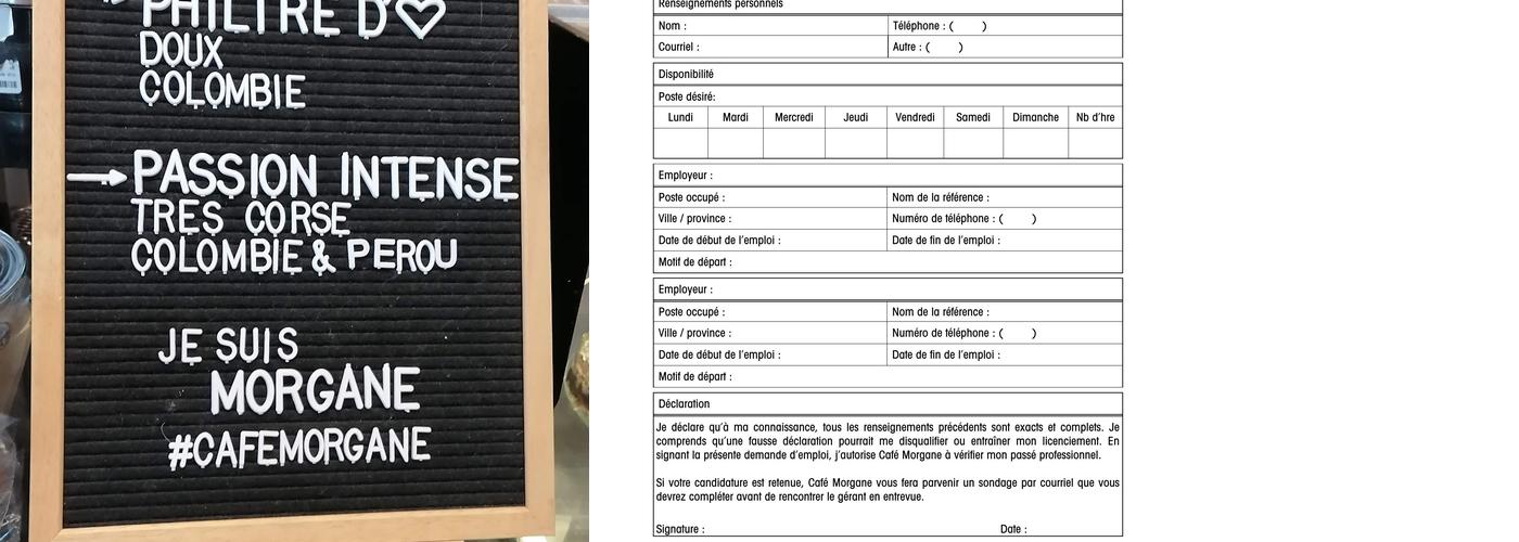 Café Morgane Menu
