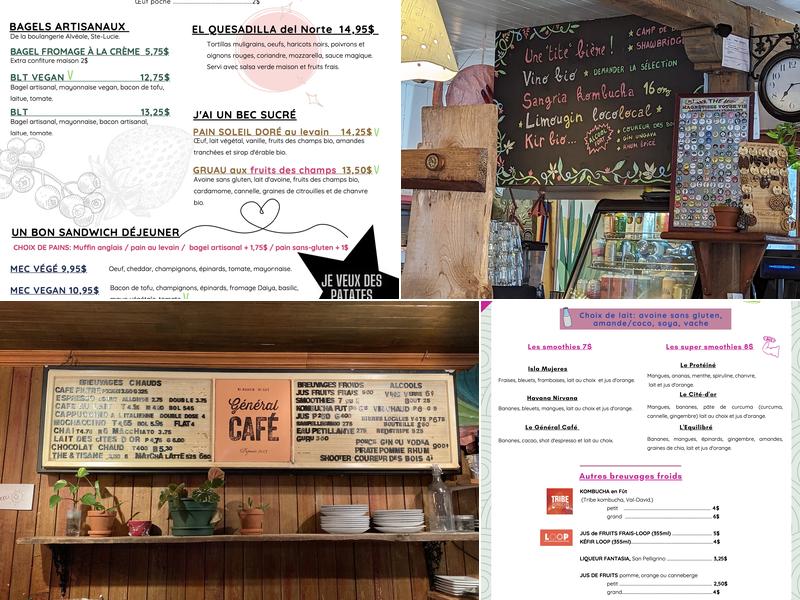 Le Général Café Menu