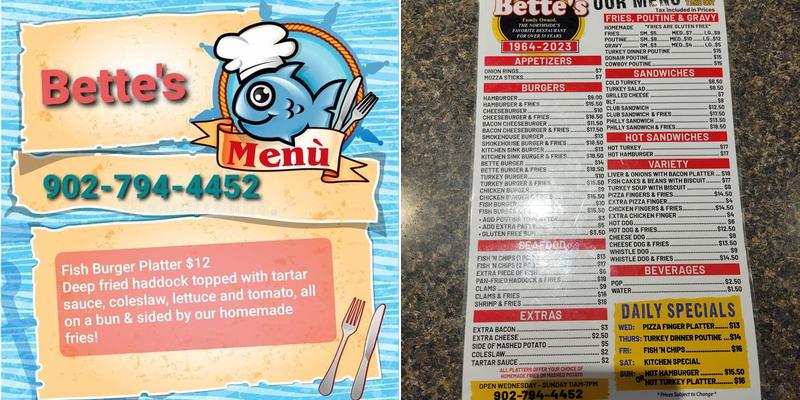 Betty MacDonald's Canteen Menu