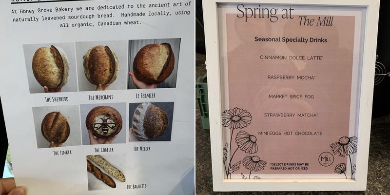 The Mill Coffee Menu