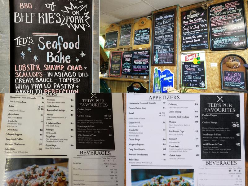 Ted's Range Road Diner Menu
