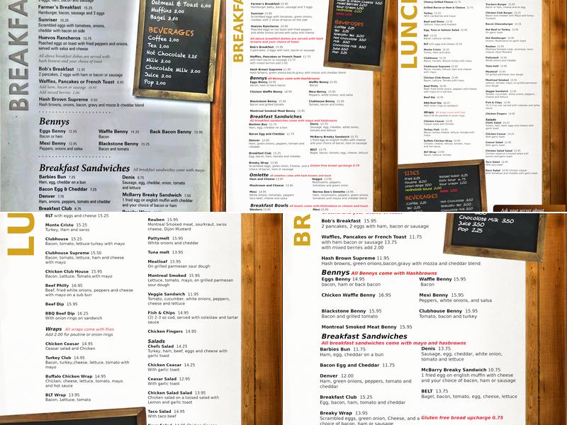Norma Dee's Kitchen Menu