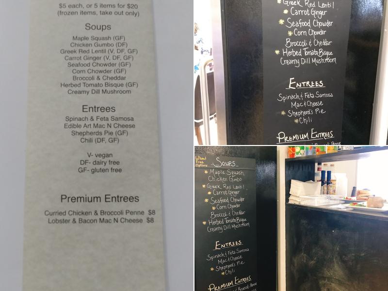 Edible Art Cafe Menu