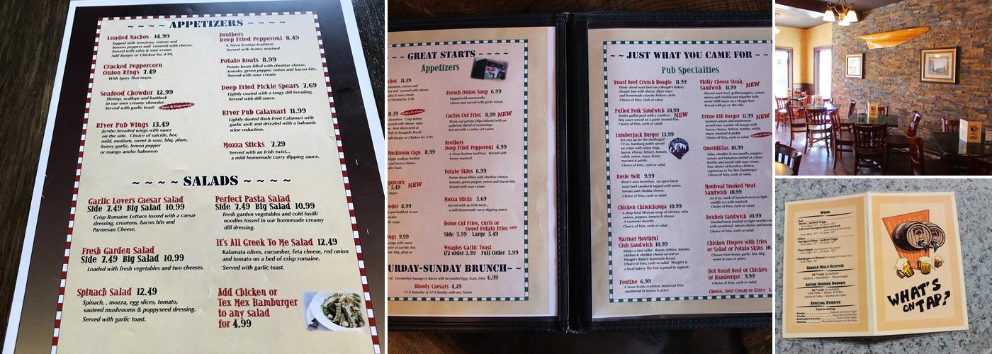 River Pub Menu