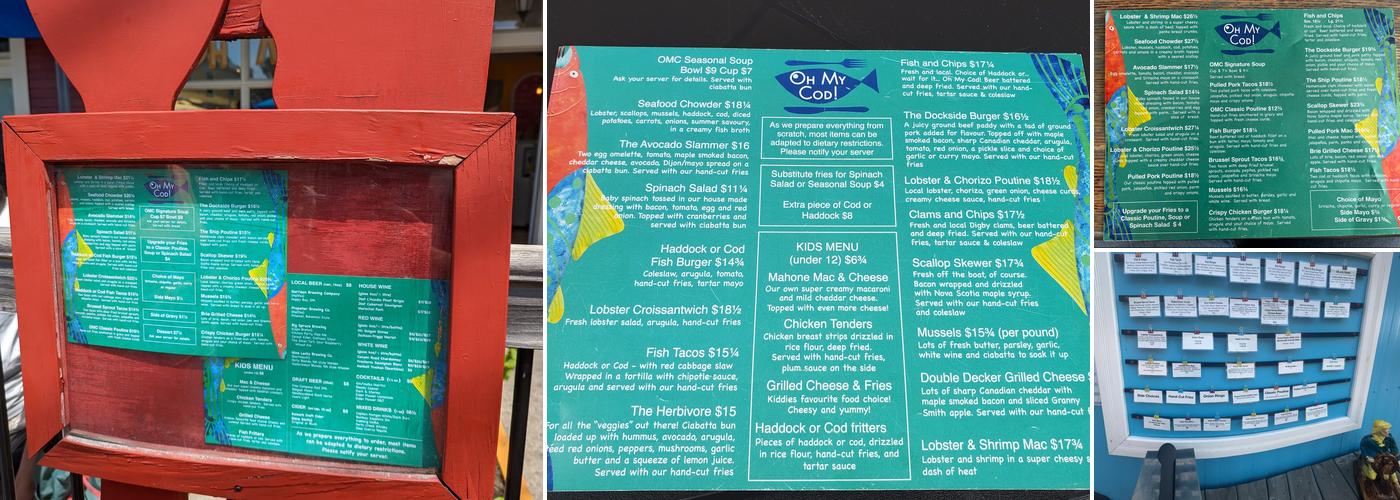 Oh My Cod! Menu