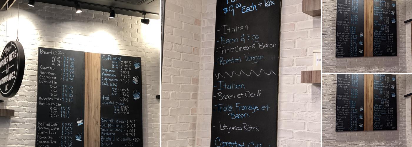 Connected Coffee Menu