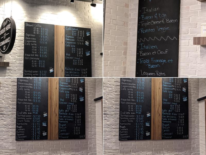 Connected Coffee (Post Security) Menu