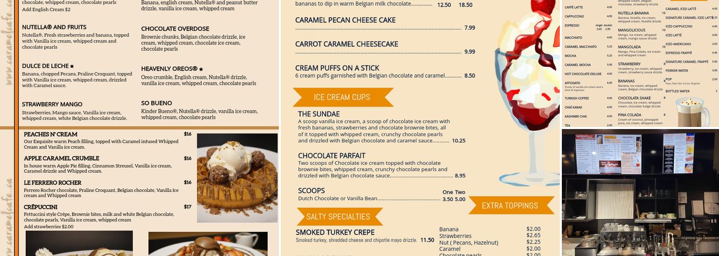 Caramel Café Menu