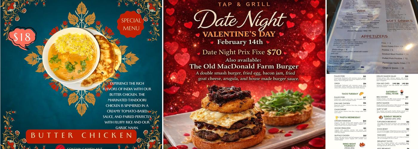 The Turtleback Tap & Grill Menu