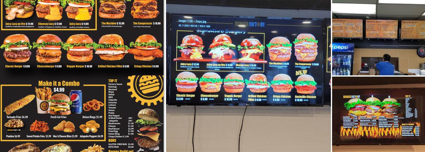 Queen Street Burger and Taters Menu