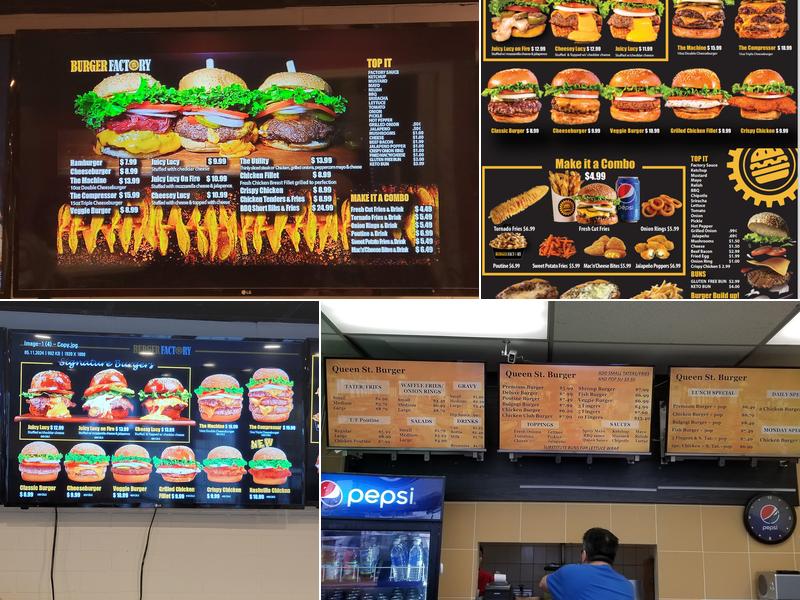 Queen Street Burger and Taters Menu