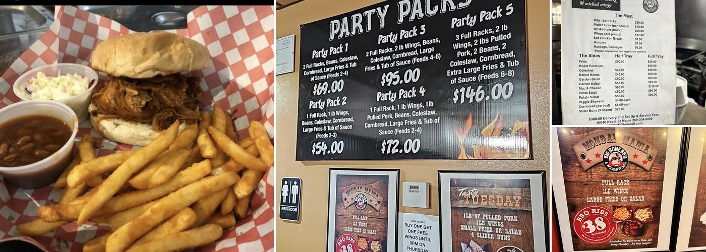 Big Bone BBQ & Wicked Wings Menu