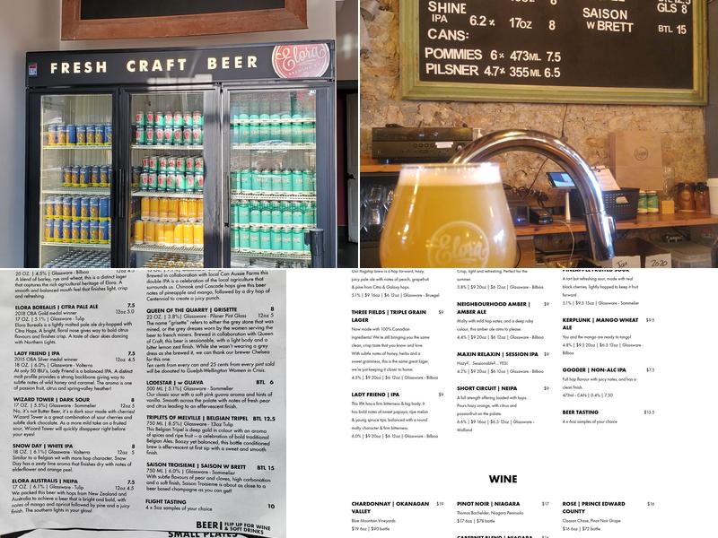 Elora Brewing Company Menu