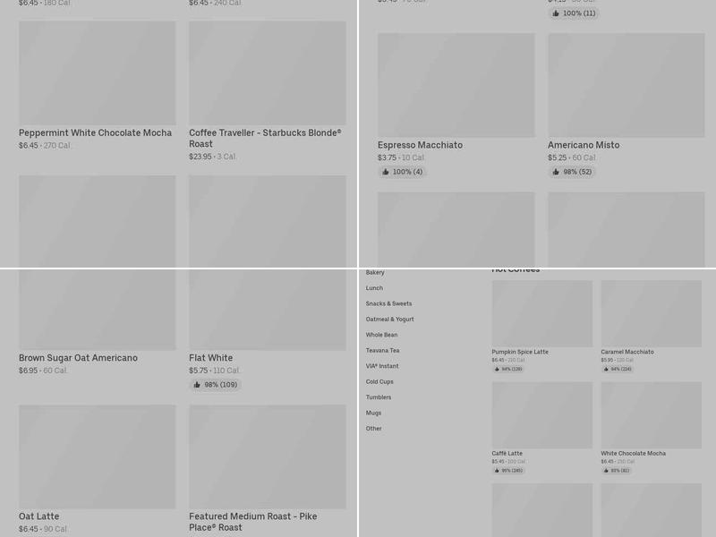Starbucks Menu
