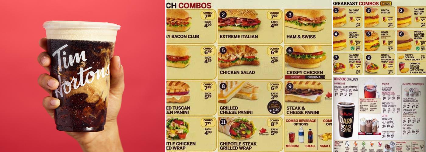Tim Hortons Menu