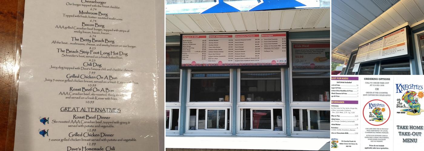 Knechtel's on the Public Beach Menu