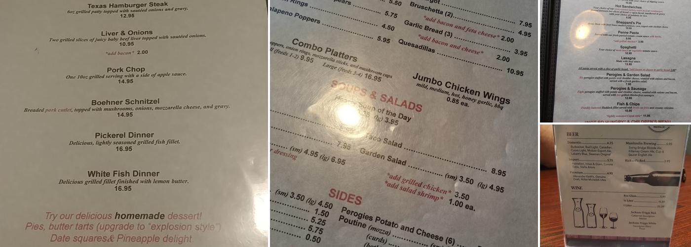 17 Restaurant Menu